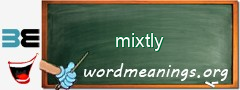 WordMeaning blackboard for mixtly